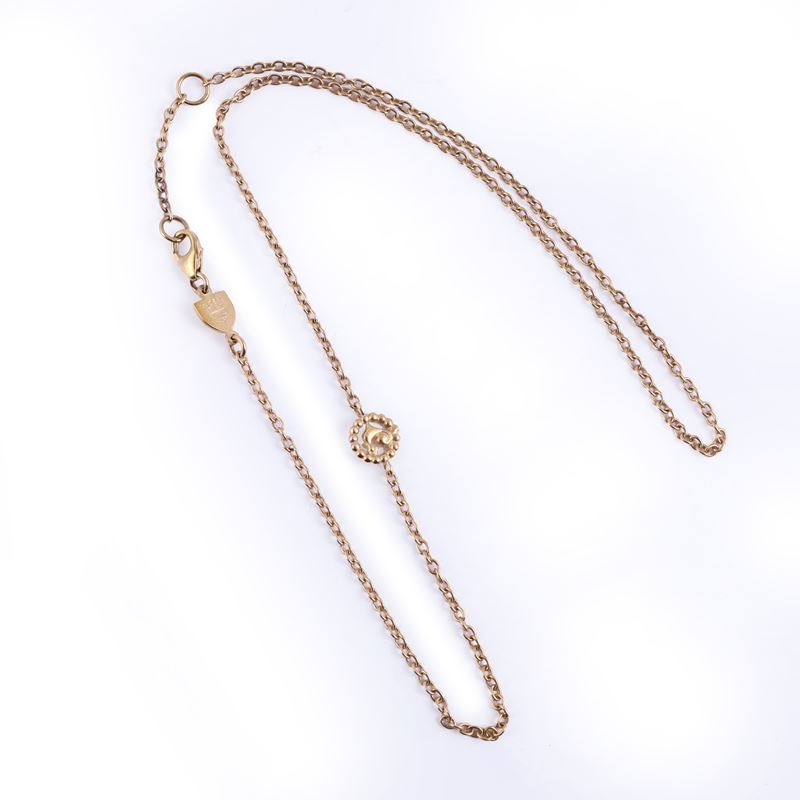 Chantecler, Girocollo con catenina in oro giallo 9 kt e galletto
