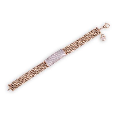 Dámaso Martínez, Bracciale in oro rosa 18 kt con pavé di brillanti