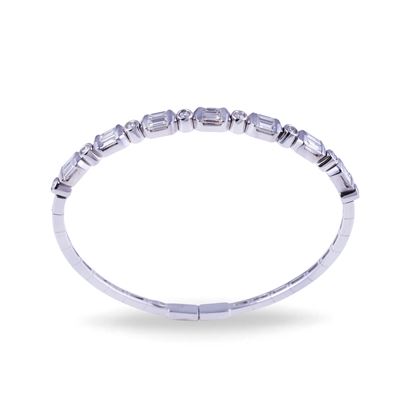 Dámaso Martínez, Bracciale in oro bianco 18 kt con diamanti baguette e brillanti