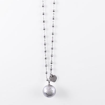 Dámaso Martínez, Collana con pendenti in oro bianco 18 kt e pavé di brillanti