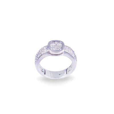 Dámaso Martínez, Anello in oro bianco 18 kt con brillanti in pavé