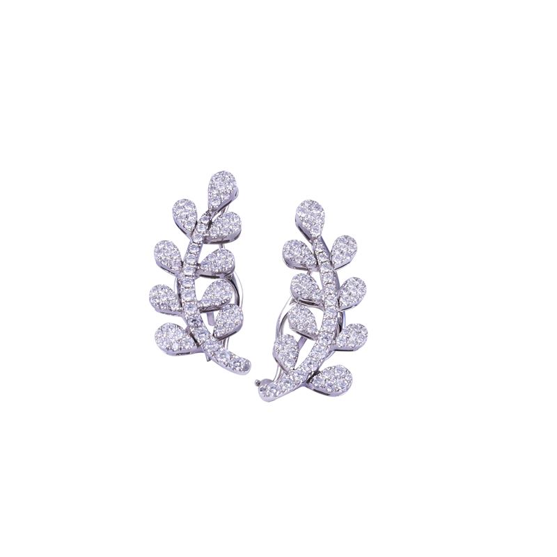 Dámaso Martínez, Orecchini in oro bianco 18 kt con diamanti