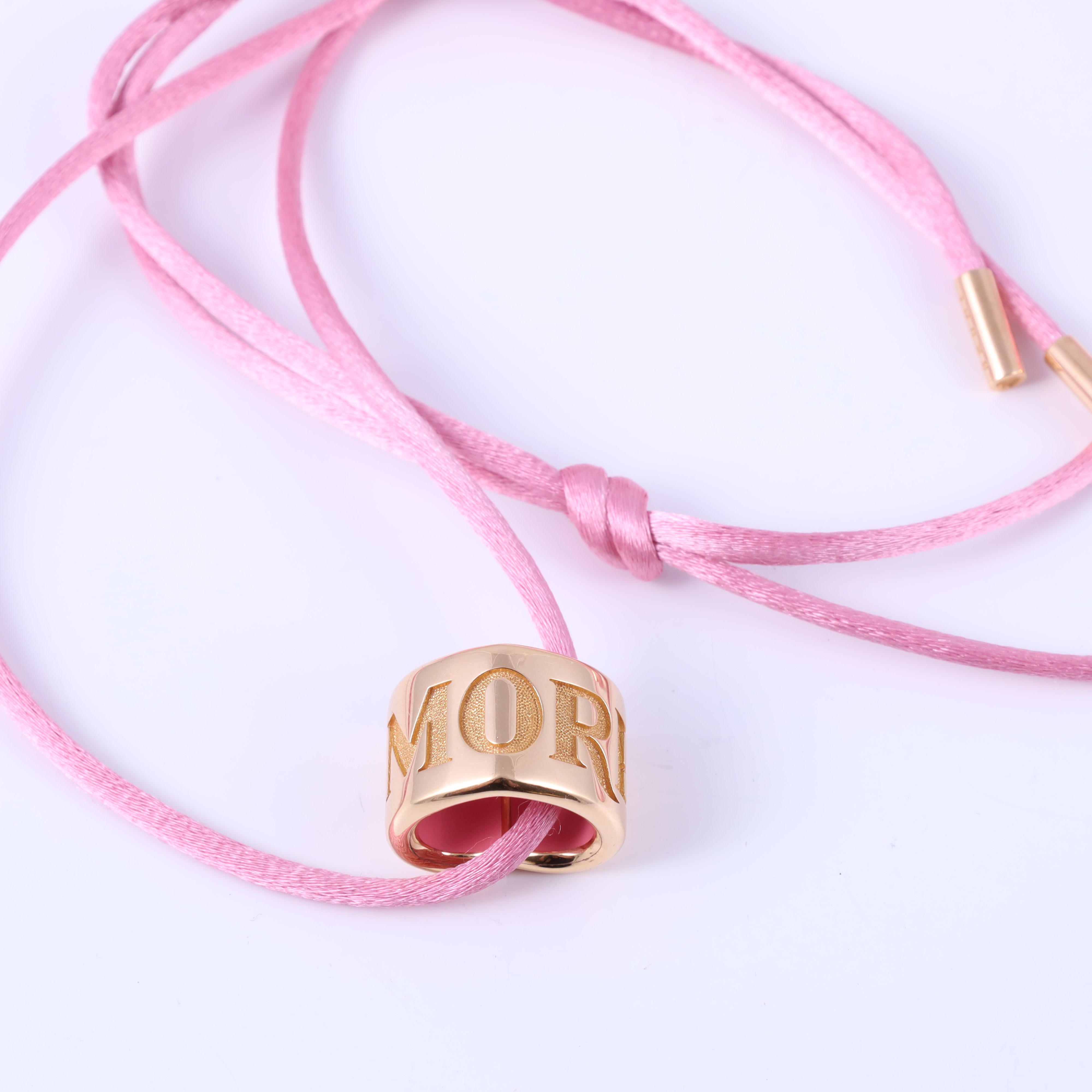 Pasquale Bruni, Pendente “Amore” in oro rosa 18 kt e smalto rosa
