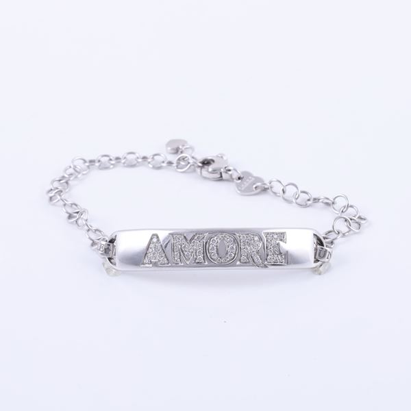 * 18KT GOLD BRACELET SET WITH DIAMONDS, BY PASQUALE BRUNI "Amore"