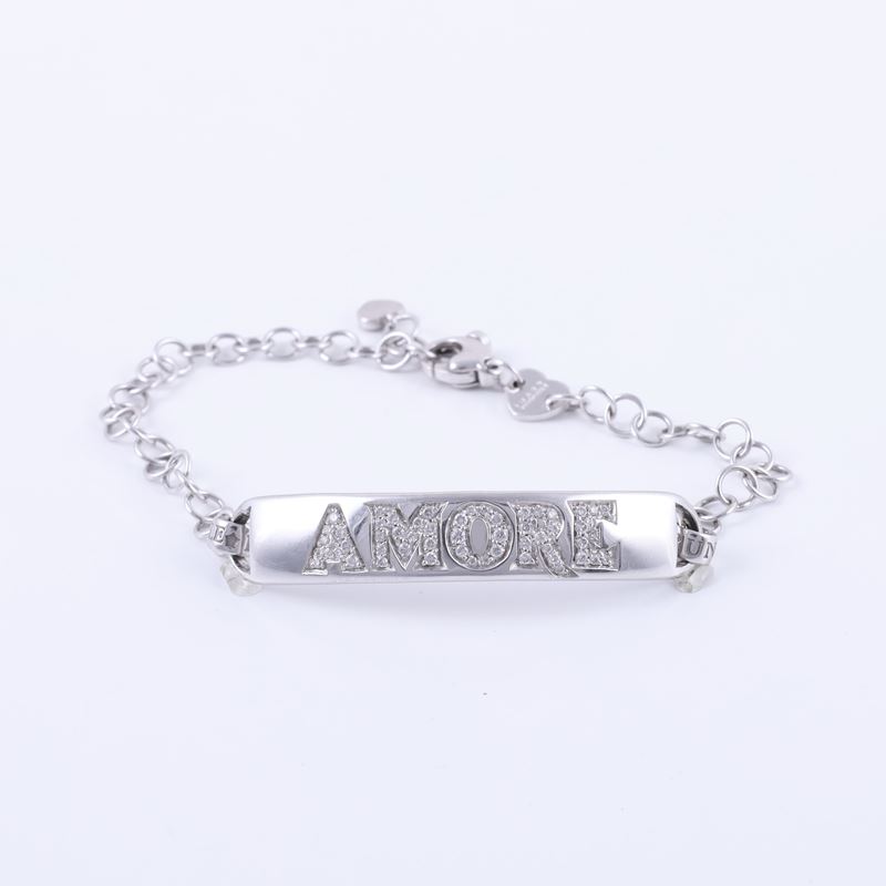Pasquale Bruni, Bracciale “Amore” in oro bianco 18 kt con scritta in brillanti