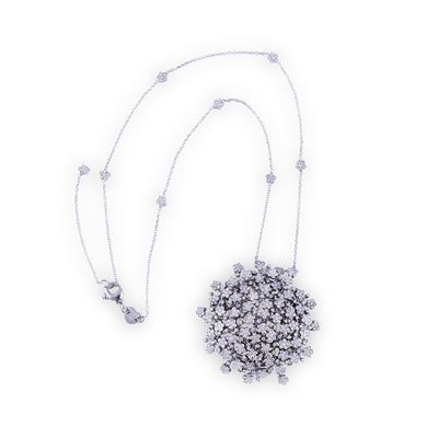 Pasquale Bruni, Girocollo “Prato Fiorito” in oro bianco 18 kt con brillanti