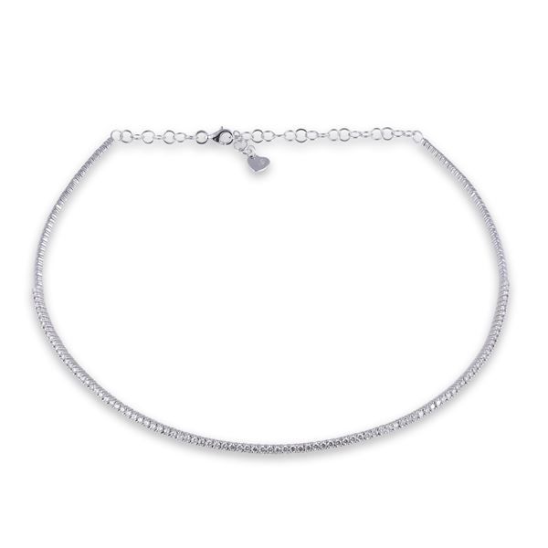 * 18KT GOLD CHOKER SET WITH DIAMONDS