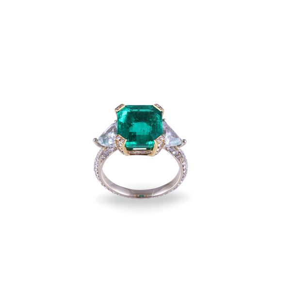 * ANELLO, SMERALDO COLOMBIA