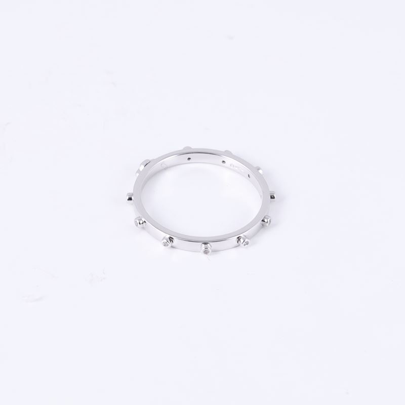 Anello rosario, oro bianco 18 kt e piccoli brillanti