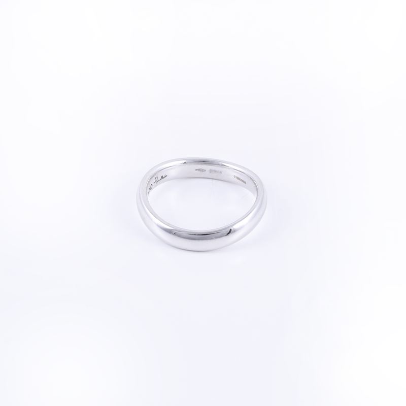 Anello Pomellato “Milano Onda”, oro bianco 18 kt