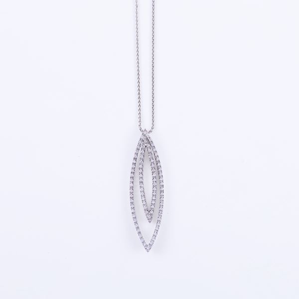 18KT GOLD NECKLACE SET WITH DIAMONDS, BY RECARLO