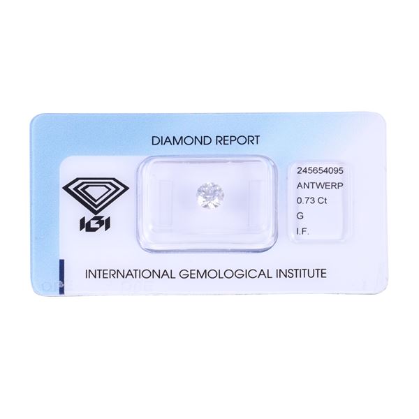 * 0,73 CT ROUND BRILLIANT-CUT DIAMOND