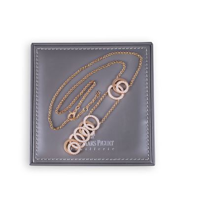 Audemars Piguet, Girocollo “Millenary” in oro rosa 18 kt con pendente e brillanti