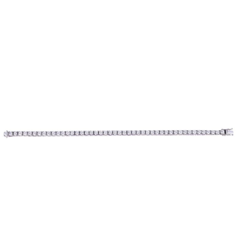Bracciale in oro bianco 18 kt con brillanti (tennis), gr. 14,3