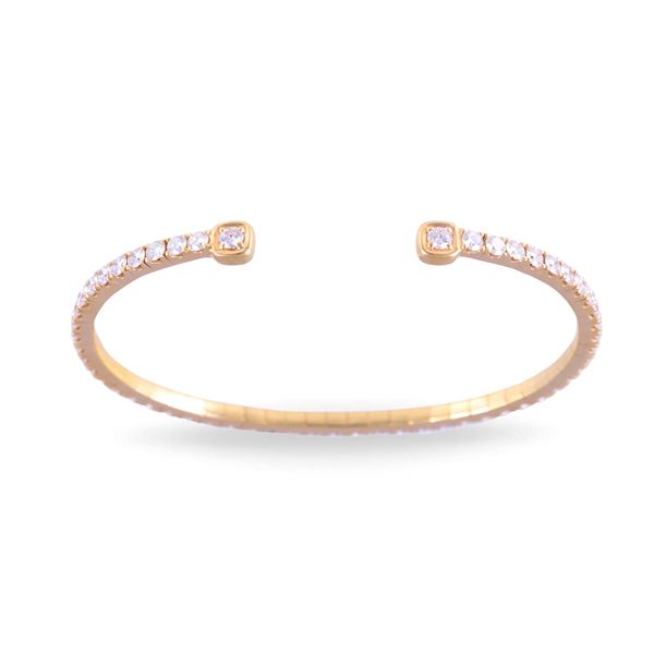 * 18KT GOLD FLEXIBLE BRACELET SET WITH DIAMONDS