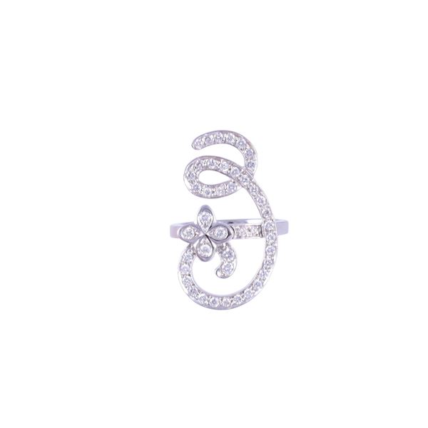 * 18KT GOLD RING SET WITH DIAMONDS, BY LA NOUVELLE BAGUE