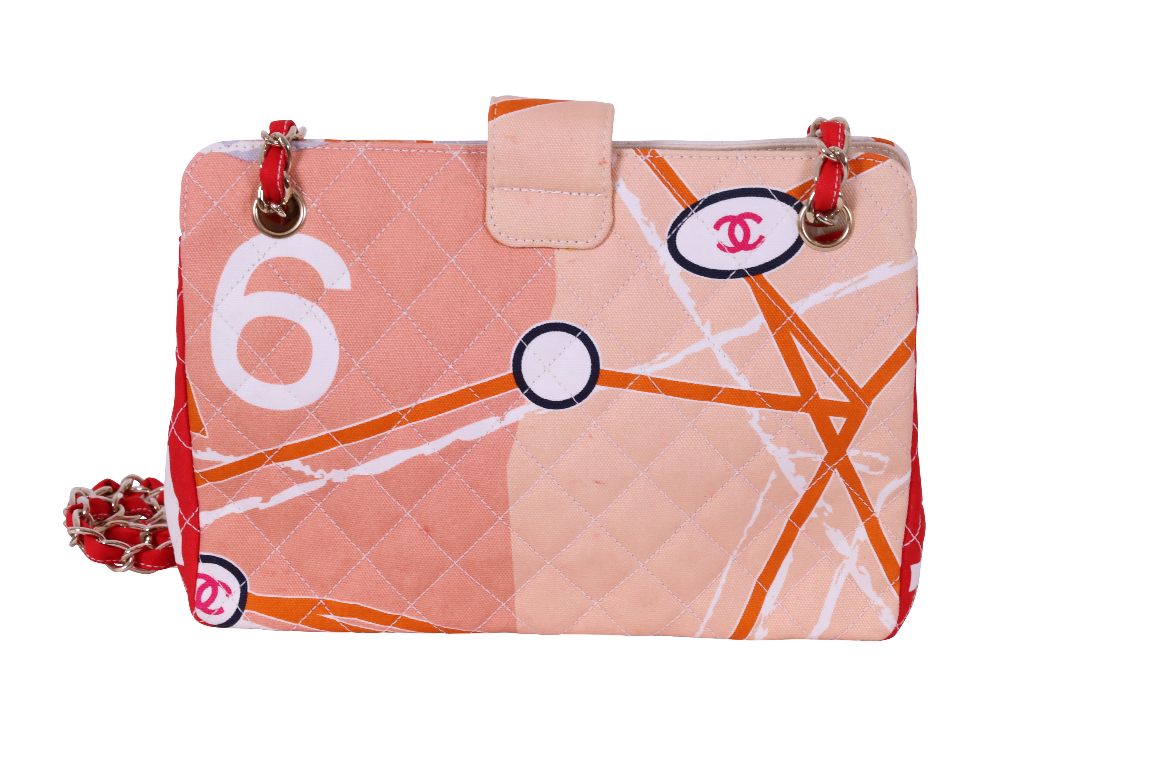 CHANEL, Map of Paris, borsa a tracolla in tela trapuntata