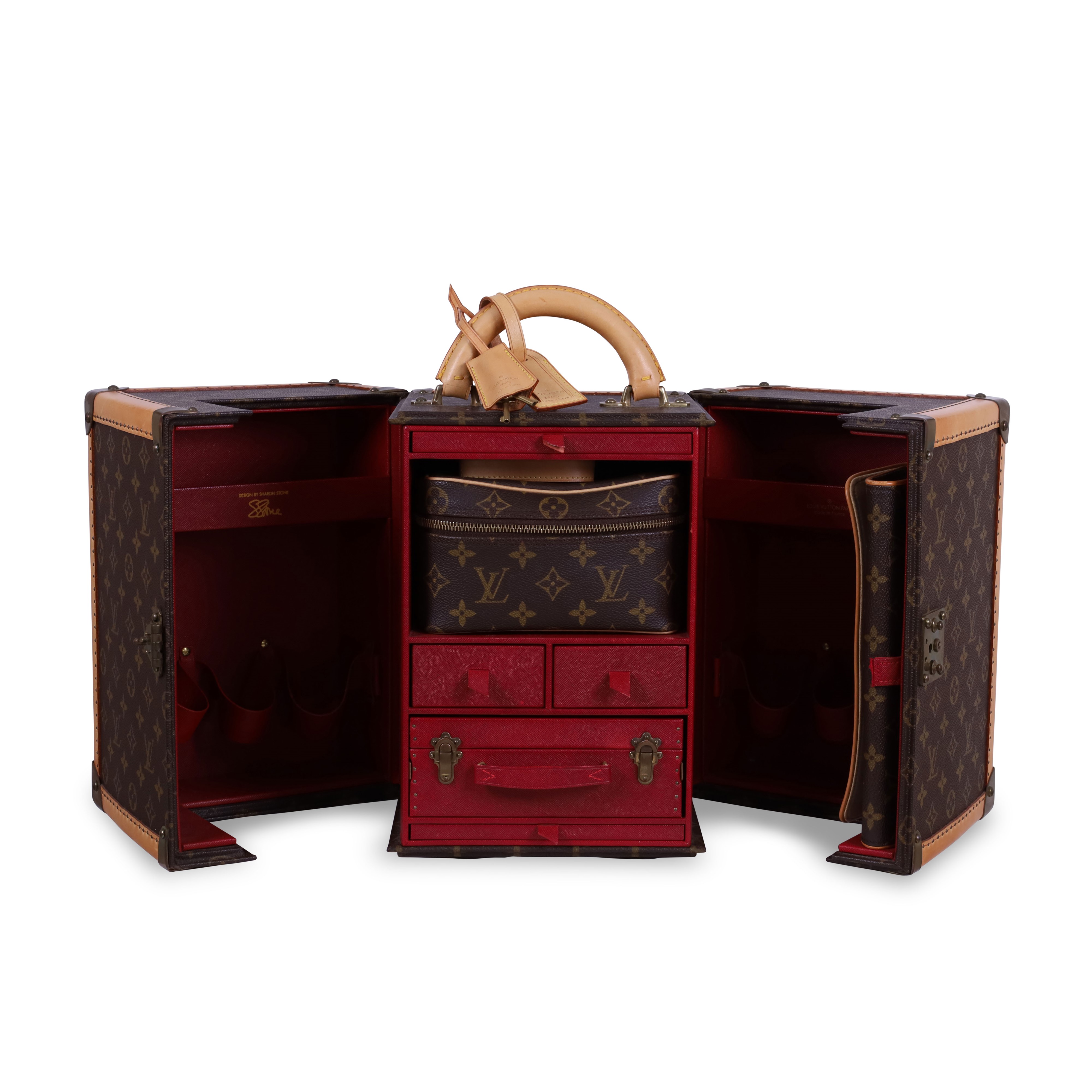 Louis Vuitton - Beauty case “By Sharon Stone” in tela monogram marrone