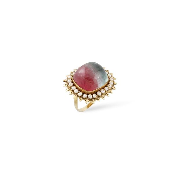 TOURMALINE AND GOLD RING