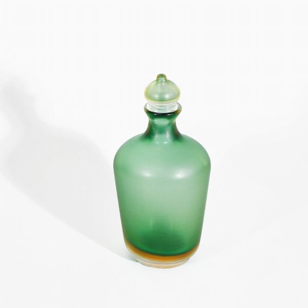 GLASS BOTTLE WITH CAP  - Auction Jewelery, Watches and Objects of Art - Casa d'Aste International Art Sale
