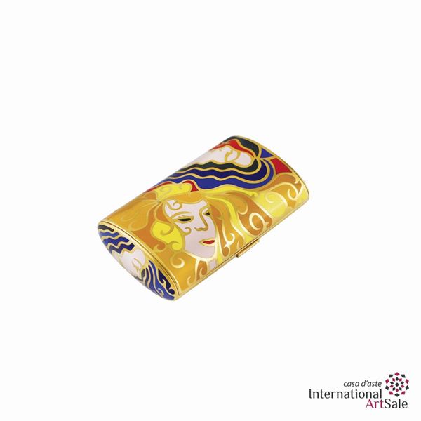Pochette in O.G. e smalti policromi...  - Asta Gioielli e Orologi - Casa d'Aste International Art Sale