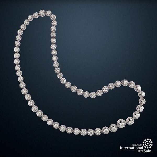 Collana girocollo con diamanti...
